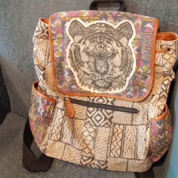 Canvas backpack purse - Picture 2 of 7